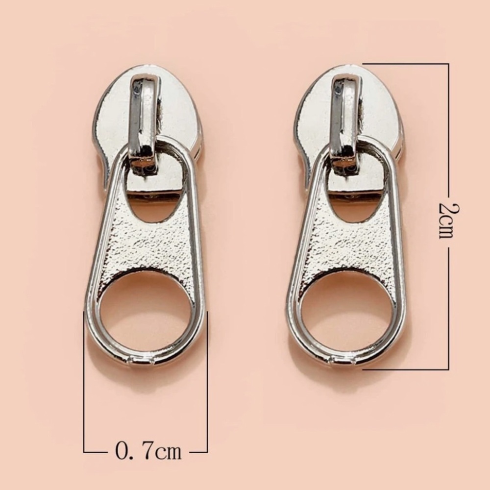 Any 3/$25! Silver Zipper Pull Stud Earrings - Picture 3 of 5